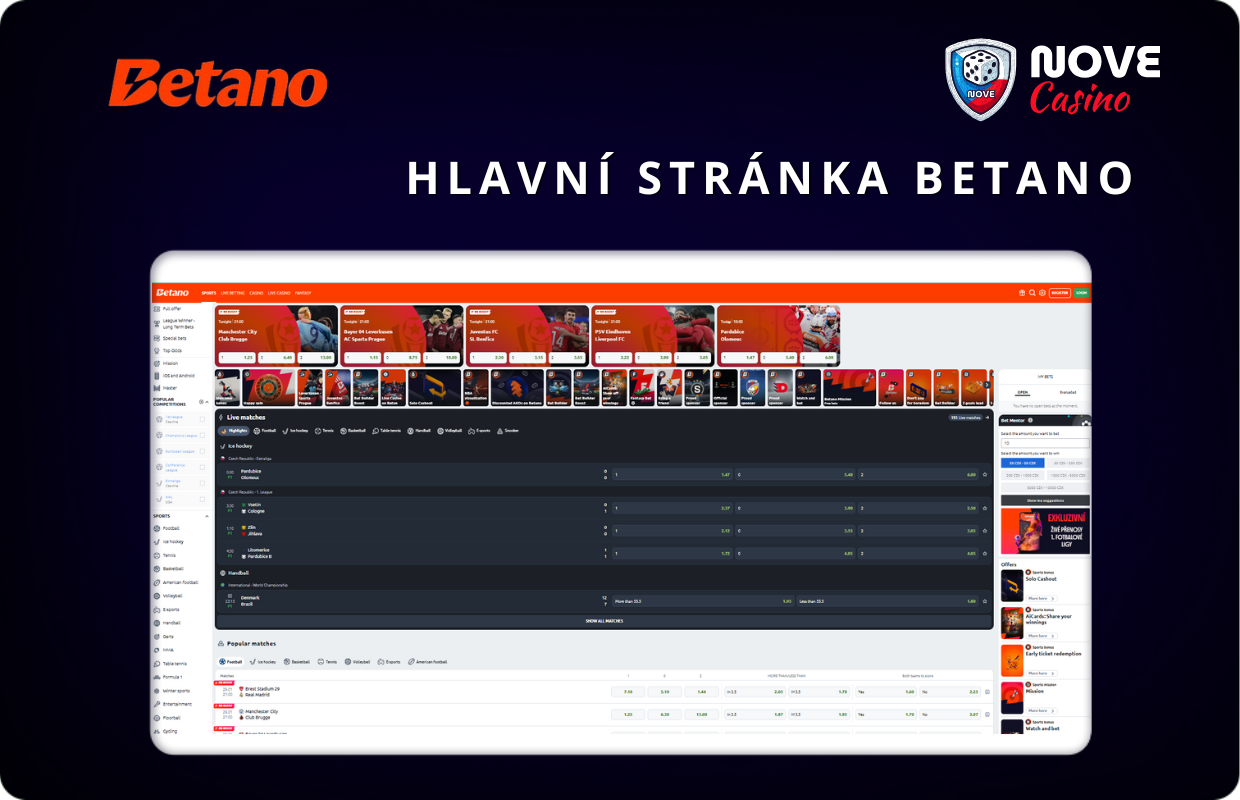 Hlavní stránka Betano