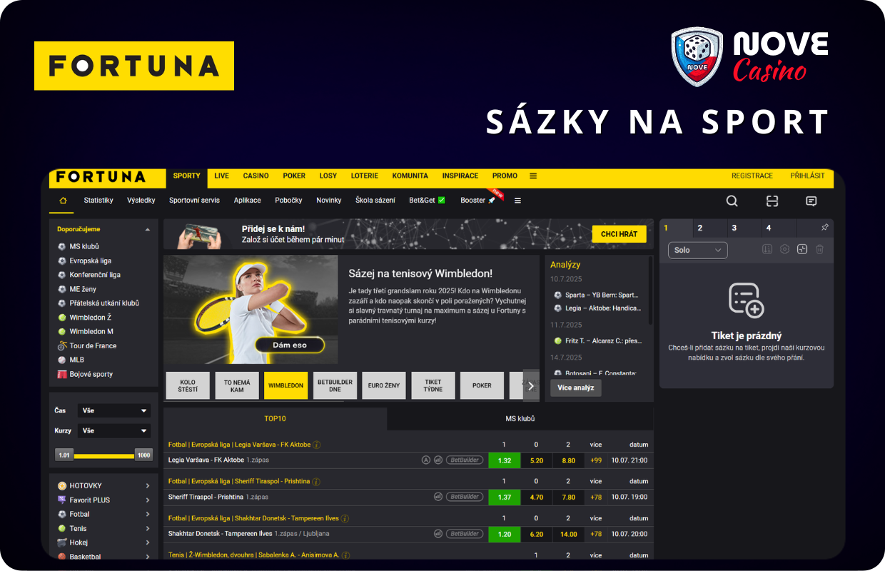 Sázky na sport Fortuna