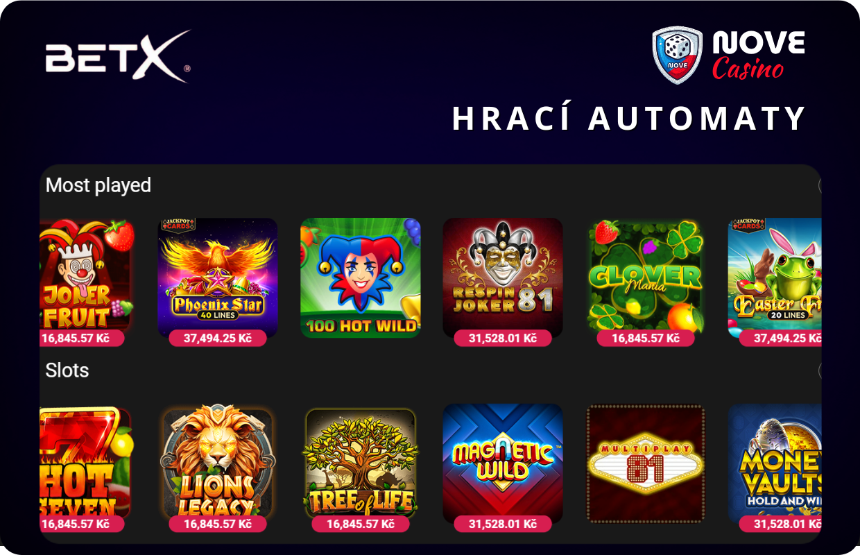 Hrací automaty BetX