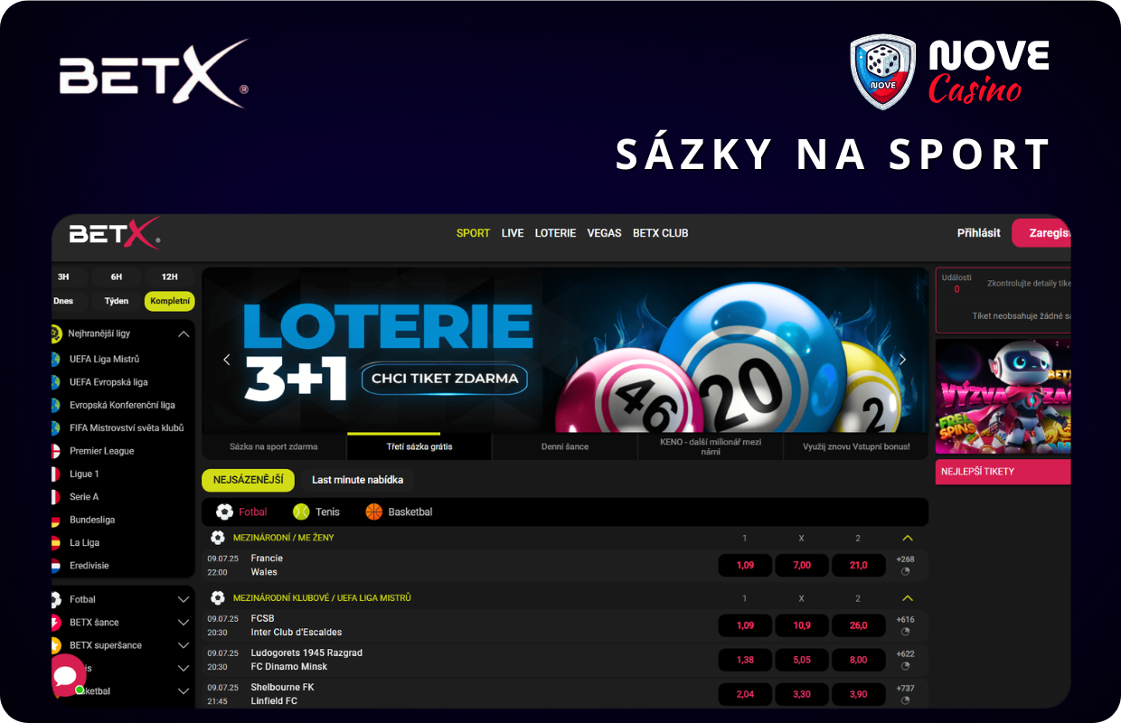Sázky na sport BetX