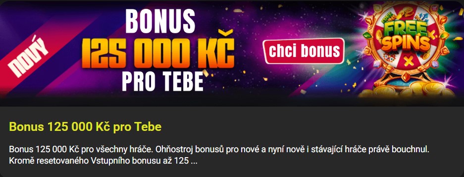 Bonus «125 000 Kč pro všechny hráče»